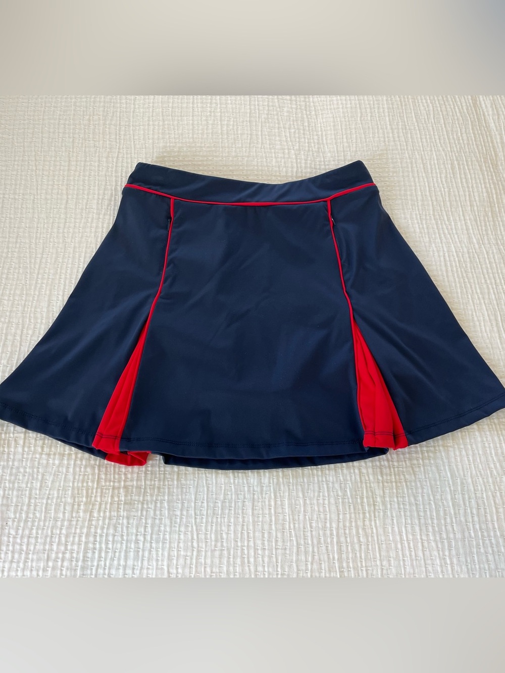 Renwick Navy and Red pleated Golf Skort S